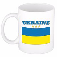 Shoppartners Mok / beker Oekraiense vlag 300 ml
