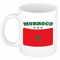 Shoppartners Mok / beker Marokkaanse vlag 300 ml