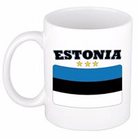 Shoppartners Mok / beker Estlandse vlag 300 ml