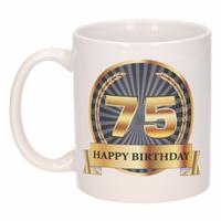 Shoppartners Luxe verjaardag mok / beker 75 jaar