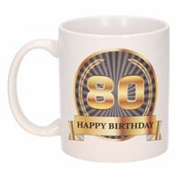 Shoppartners Luxe verjaardag mok / beker 80 jaar