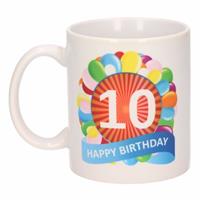 Shoppartners Verjaardag ballonnen mok / beker 10 jaar