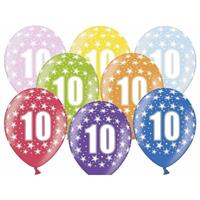 Ballonnen 10 met sterretjes 6x