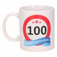 Shoppartners Verjaardag 100 jaar verkeersbord mok / beker