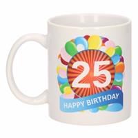 Shoppartners Verjaardag ballonnen mok / beker 25 jaar