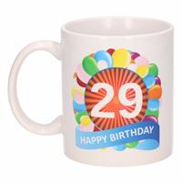 Shoppartners Verjaardag ballonnen mok / beker 29 jaar