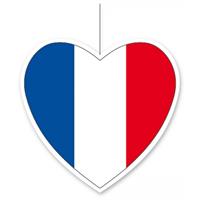 Bellatio Decoratie hart Frankrijk 30 cm
