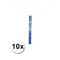 Bellatio 10 confetti shooters blauw 60 cm