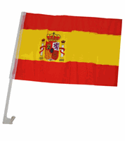 Bellatio Voordelige autoraam vlag Spanje