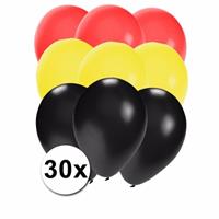 Fun & Feest party gadgets 30x Ballonnen in Duitse kleuren