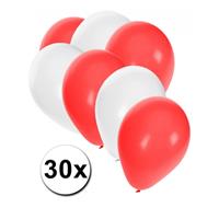 Fun & Feest party gadgets 30x Ballonnen in Zwitserse kleuren