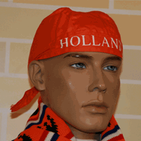Myrtle Beach Oranje bandana met Holland opdruk