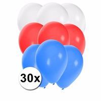 Fun & Feest party gadgets 30x Ballonnen in Russische kleuren