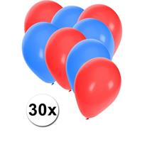 Fun & Feest party gadgets 30x Ballonnen in IJslandse kleuren