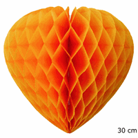 Bellatio Oranje decoratie hart 30 cm
