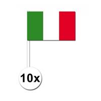 Bellatio 10 zwaaivlaggetjes Italie 12 x 24 cm