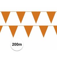Oranje artikelen Oranje vlaggenlijnen pakket 200 meter