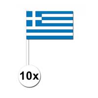 Bellatio 10 zwaaivlaggetjes Griekenland 12 x 24 cm