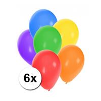 Shoppartners Gekleurde ballonnen 6 stuks