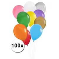 Shoppartners Gekleurde ballonnen 100 stuks