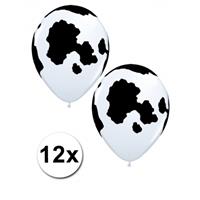 Bellatio 12 koeien print ballonnen 28 cm