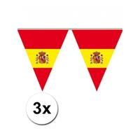 Bellatio 3x Spaanse vlaggenlijn