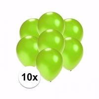 Shoppartners Kleine metallic groene ballonnen 10 stuks