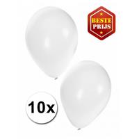 Shoppartners Witte ballonnen 10 stuks