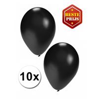 Shoppartners Zwarte ballonnen 10 stuks