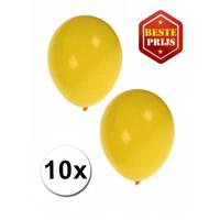 Shoppartners Gele ballonnen 10 stuks