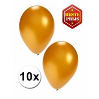 Shoppartners Gouden ballonnen 10 stuks
