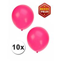 Shoppartners Fluor roze ballonnen 10 stuks
