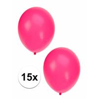 Shoppartners 15x Fluor roze ballonnen