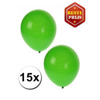 Shoppartners Groene ballonnen 15 stuks