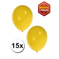 Shoppartners Gele ballonnen 15 stuks