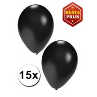 Shoppartners Zwarte ballonnen 15 stuks
