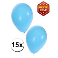 Shoppartners Lichtblauwe ballonnen 15 stuks
