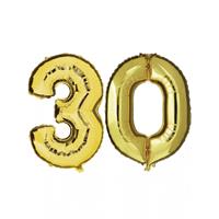 Bellatio 30 jaar folie ballonnen goud