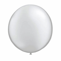Qualatex ballon 90 cm zilver