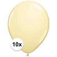 Shoppartners Metallic ivoren ballonnen 10 stuks