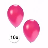 10 stuks metallic roze ballonnen 36 cm