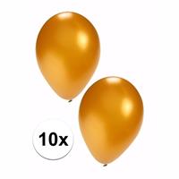 10 stuks metallic gouden ballonnen 36 cm
