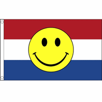 Bellatio Nederlandse vlag met smiley 90 x 150 cm