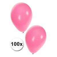 Shoppartners Lichtroze ballonnen 100 stuks