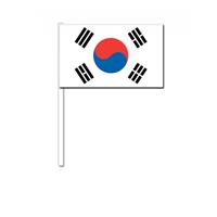 Bellatio Zwaaivlaggetjes Zuid Korea 12 x 24 cm