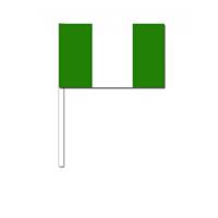 Bellatio Zwaaivlaggetjes Nigeria 12 x 24 cm Multi
