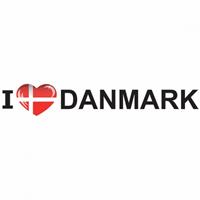 Shoppartners I Love Denmark sticker