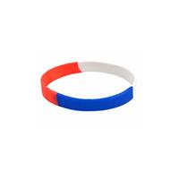 Bellatio Siliconen armband rood wit blauw