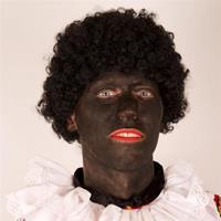 Zwarte Piet pruik voor volwassenen