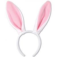 Bellatio Bunny oren wit met roze voor volwassenen